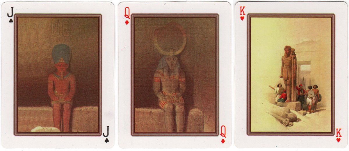 “David Robert” playing cards with artwork after Roberts' Sketches in Egypt and Nubia