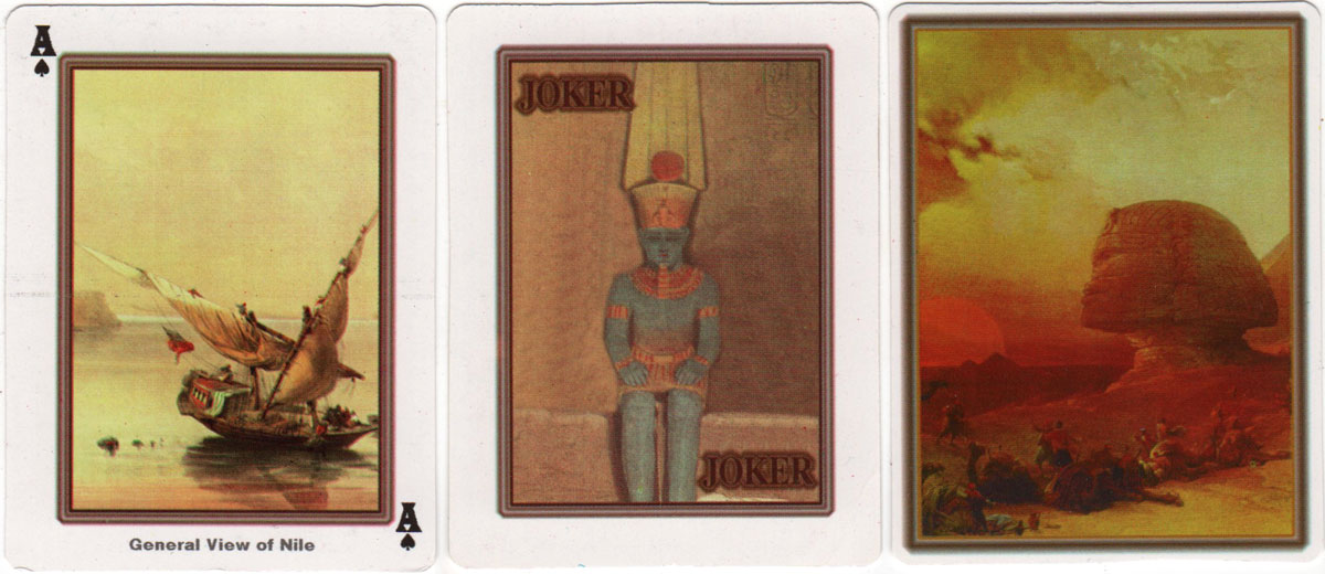 “David Robert” playing cards with artwork after Roberts' Sketches in Egypt and Nubia