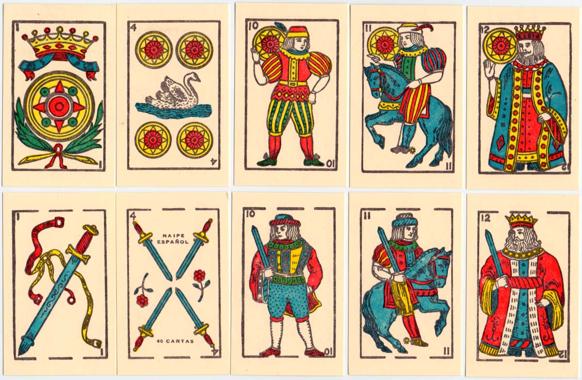 Naipes opacos “Cisne” manufactured in El Salvador by a local printer imitating Spanish cards, c.2002 Naipes opacos “Cisne” manufactured in El Salvador by a local printer imitating Spanish cards, c.2002