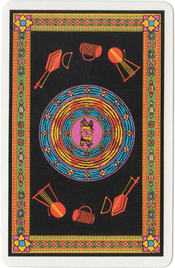 Ethiopian Air Lines playing cards designed by Melles Habtezghi, c.1969