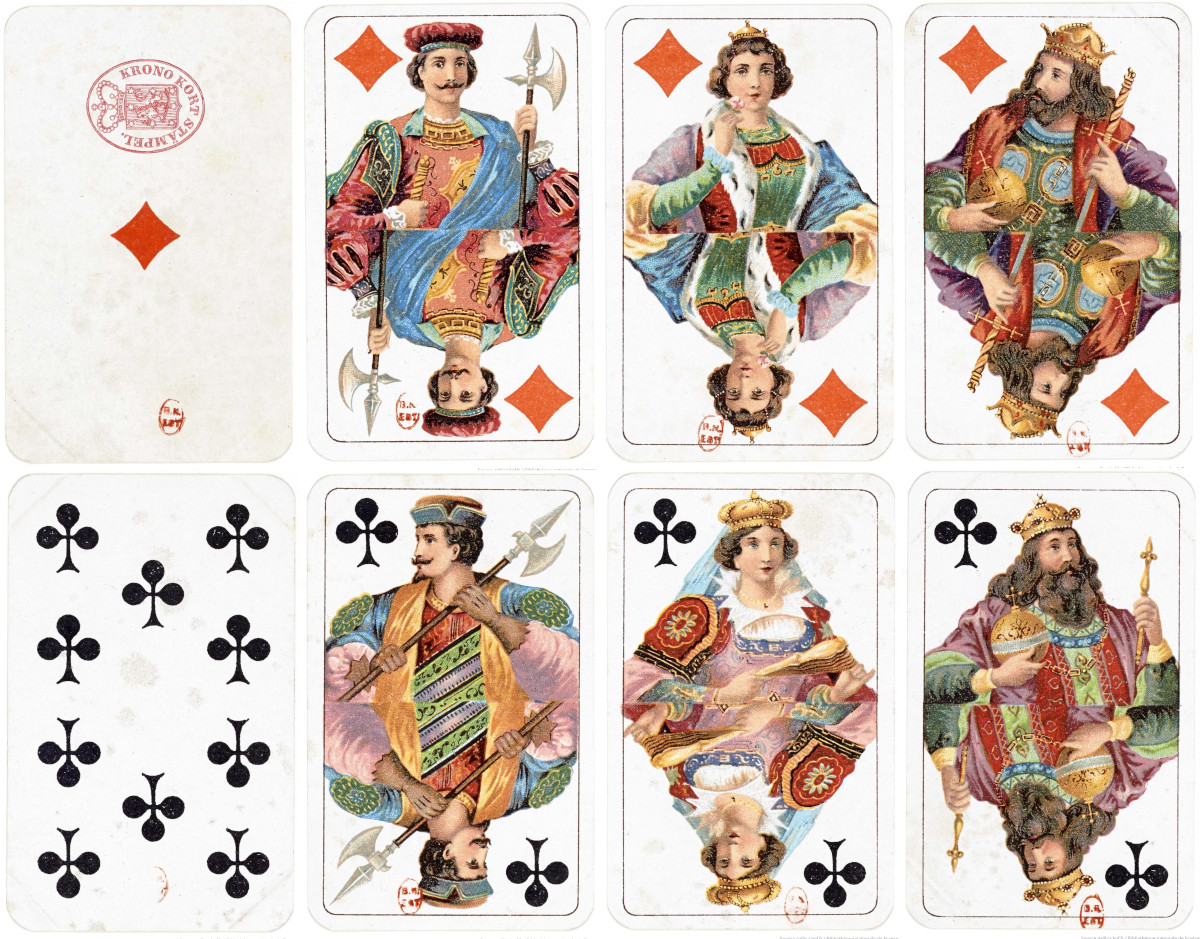 Fantasy double-ended cards printed by Weilin & Göös. Helsinki, late 19th/early 20th-century. Bibliothèque nationale de France