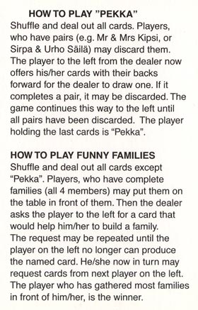 Pekka-Peli card game rules, Finland