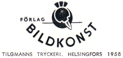 Published by Forlag Bildkonst, 1958 Published by Forlag Bildkonst, 1958