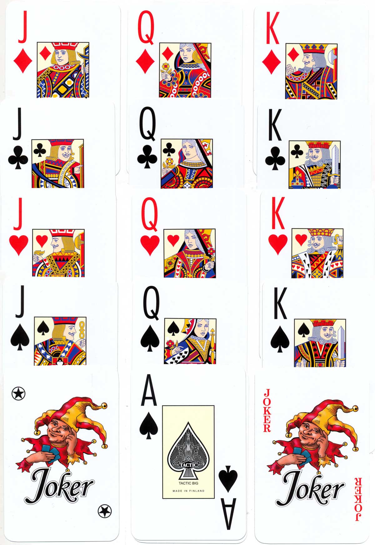 “Big Face” playing cards by Tactic, Finland, 2015