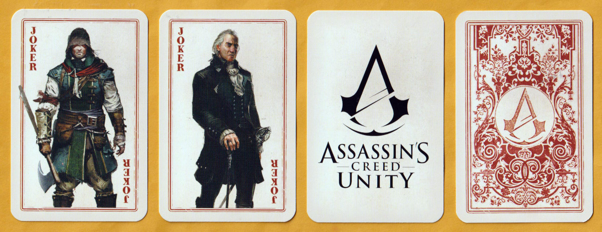 Assassin’s Creed Unity playing cards published by Ubisoft, 2014
