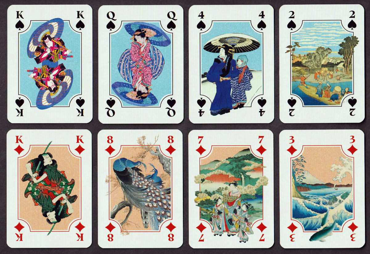 Estampes japonaises playing cards published by Les Editions Lucine, La Mure, France, 2025