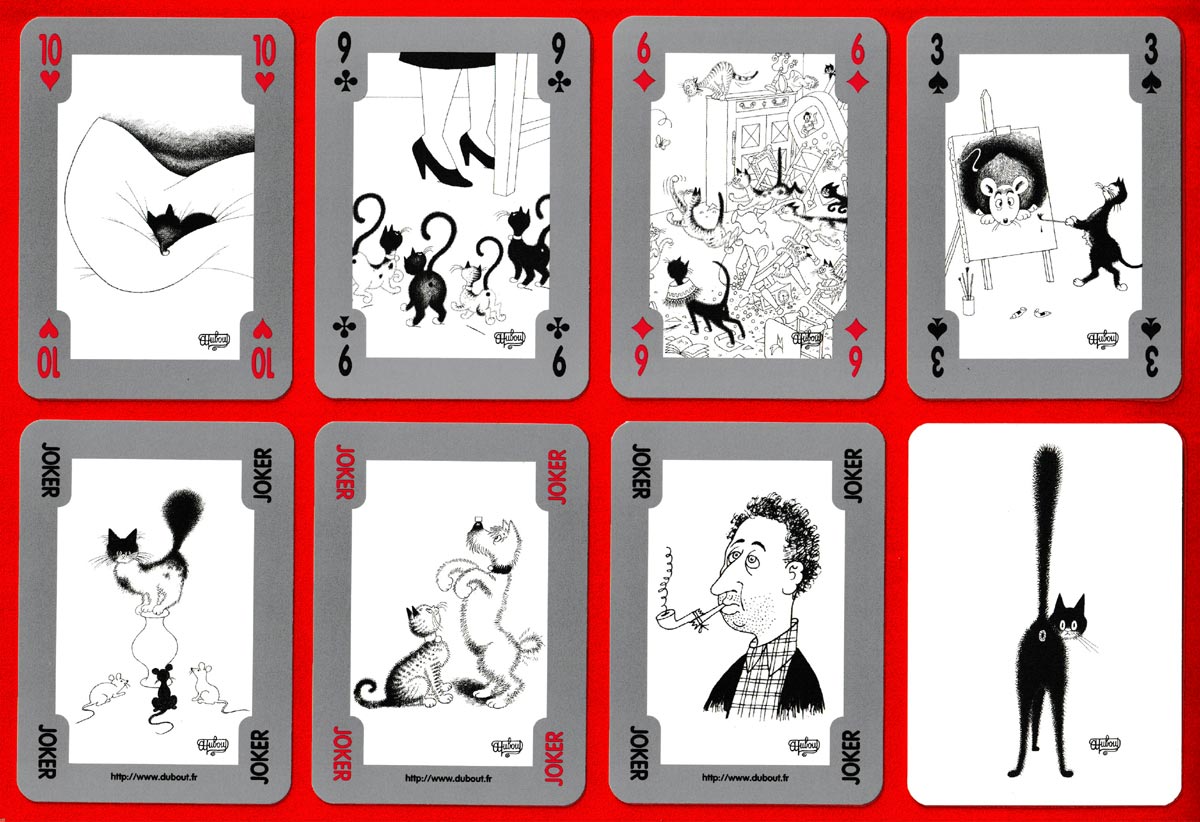 “Le Jeu des Chats” playing cards created by Albert Dubout, c.2006