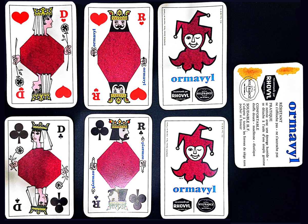 Ormavyl advertising playing cards, made in France, 1970s