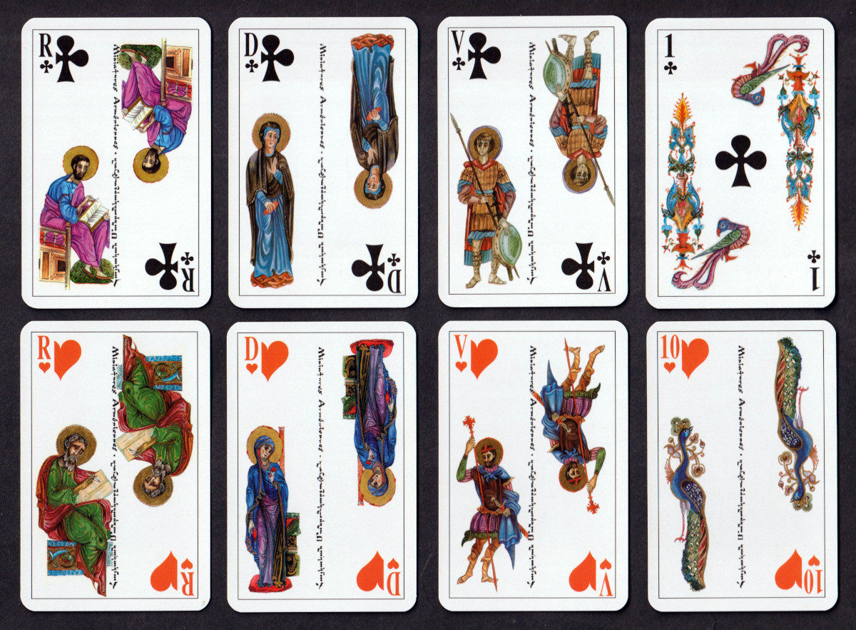 Oxygène playing cards designed by Stepan Kiourktchian and published by Oxygène, Marseille, France, c.1989