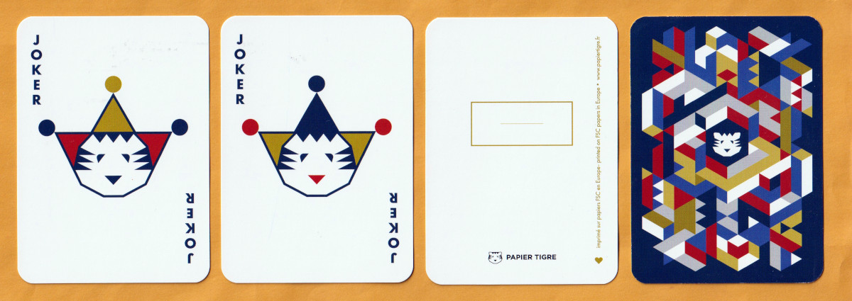 Modern French playing cards published by Papier Tigre, Paris, France, 2022