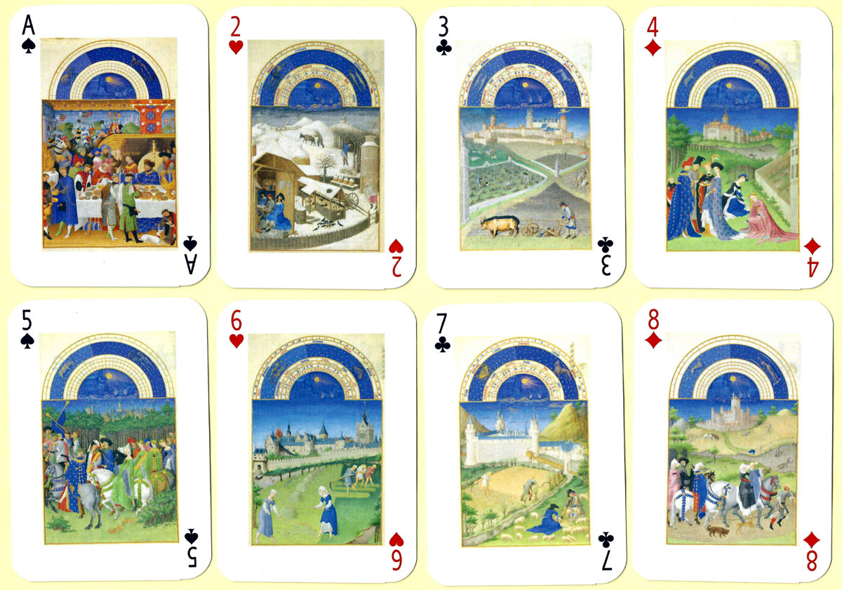 Très Riches Heures du Duc de Berry playing cards published by MSM Editions in 2025