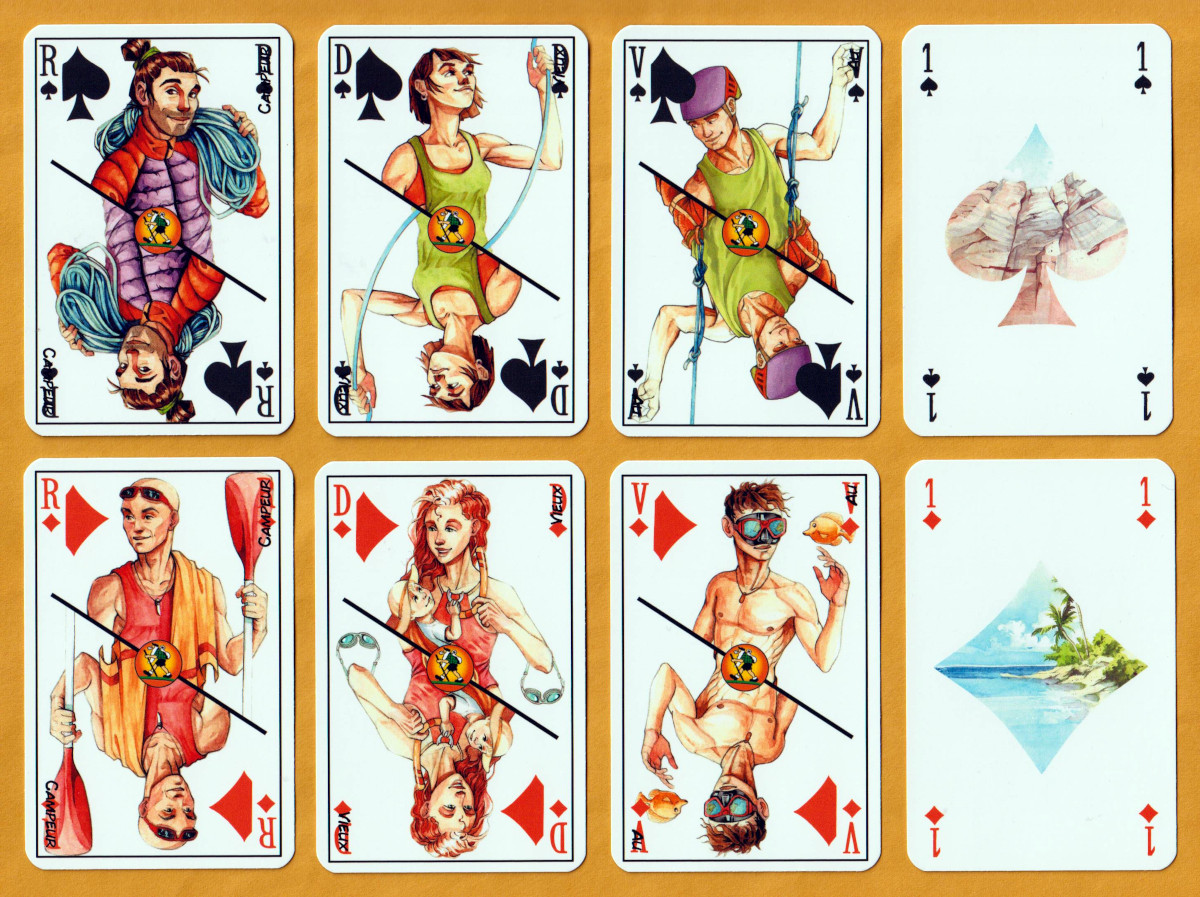 Au Vieux Campeur publicity playing cards published by Au Vieux Campeur, Paris, France, 2020