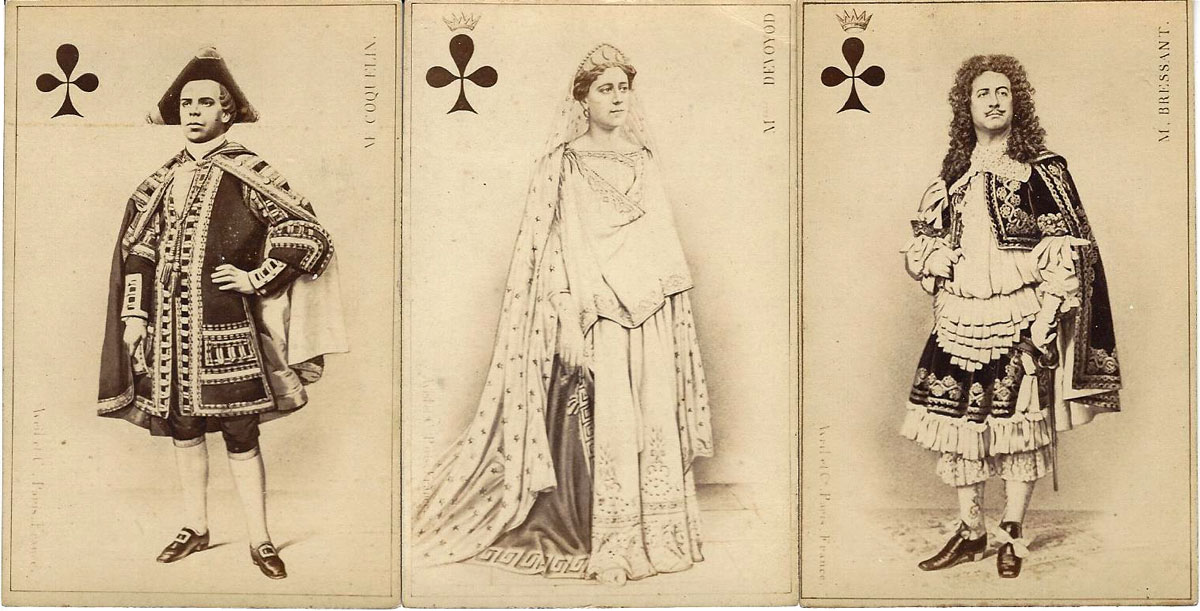 Parisian Actors and Opera Singers deck printed by Avril et Cie, Paris, c.1865