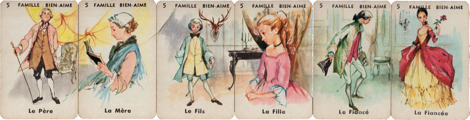 “Jeu des 7 familles 7 époques” published by Catel et Farcy, France, 1962