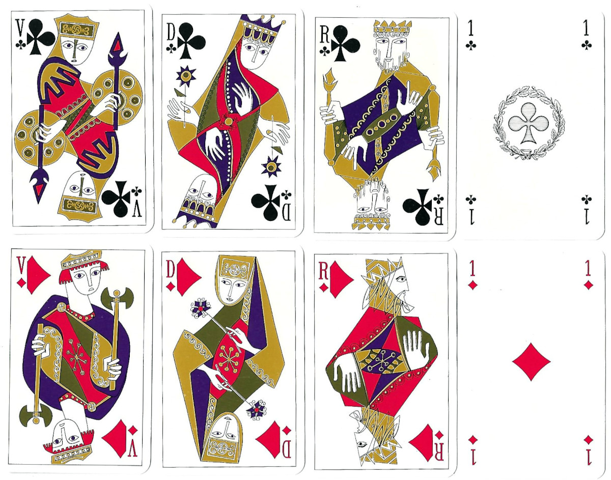 Troubadour playing cards produced by Catel & Farcy, France, 1970