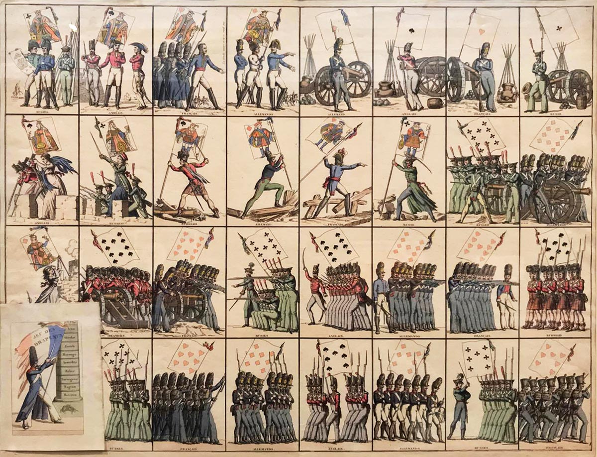 “Jeu des Drapeaux” uncut sheet, c.1815. © V&A Museum, London “Jeu des Drapeaux” uncut sheet, c.1815. © V&A Museum, London