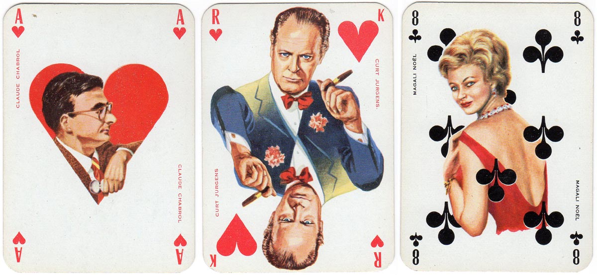 “Filmstars” deck published by Publistar, printed by La Ducale (France), 1962