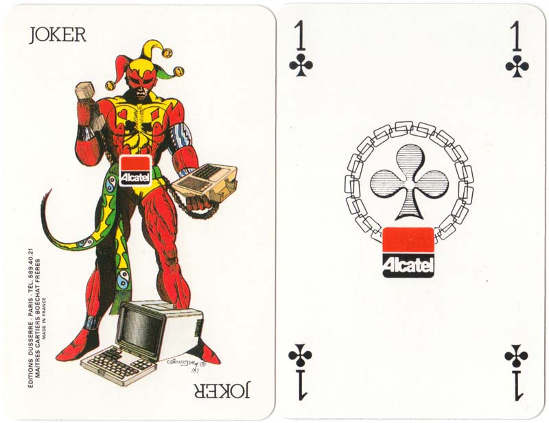 Alcatel playing cards published by Éditions Dusserre, c.1970s