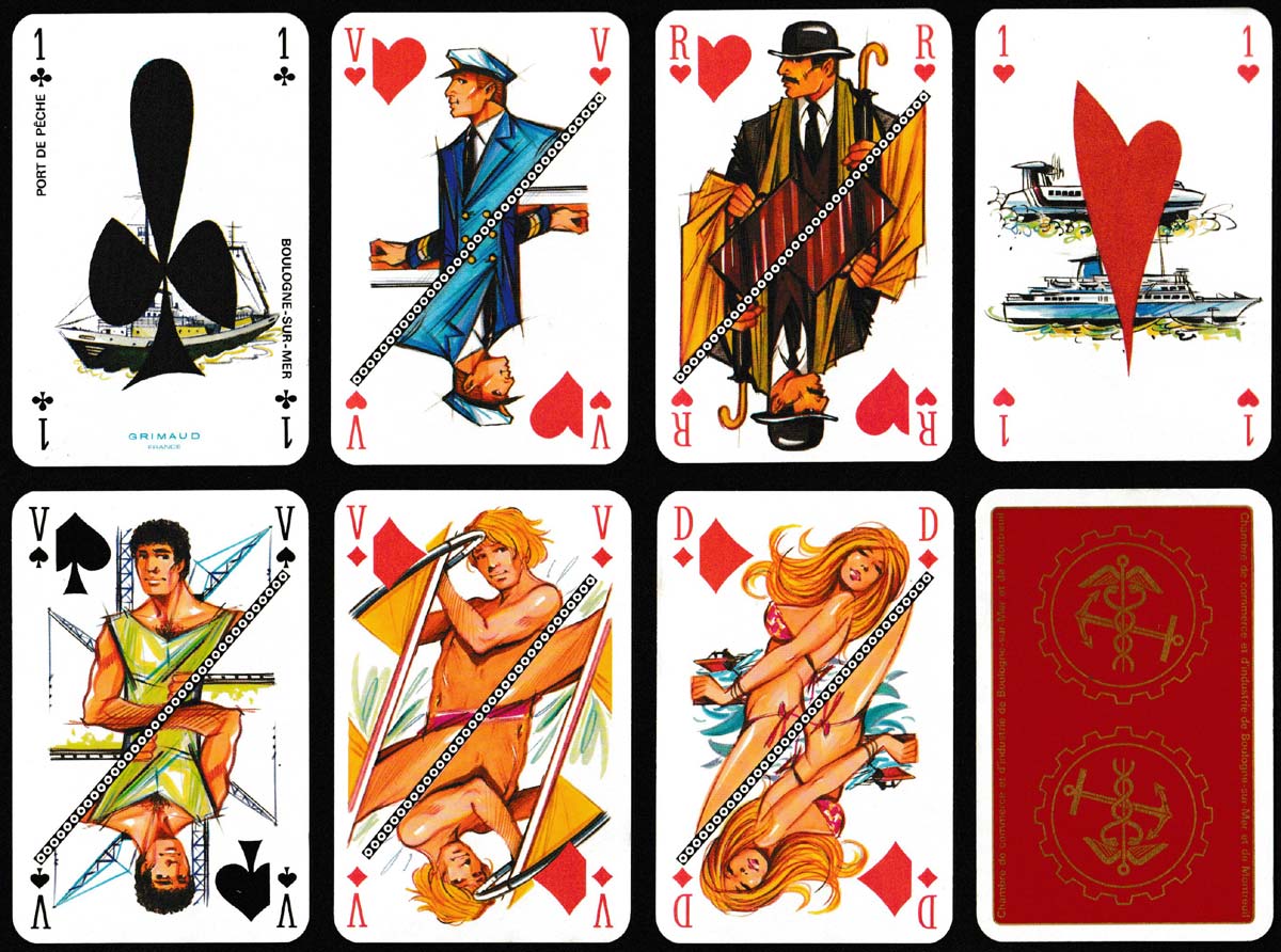 Boulogne-sur-Mer Chamber of Commerce & Industry playing cards illustrated by James Hodges