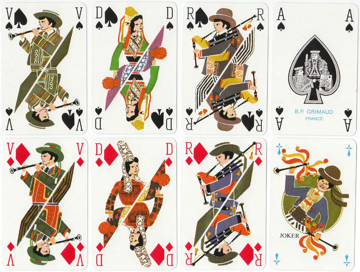 Bretagne (Brittany) playing cards, Grimaud, c.1970
