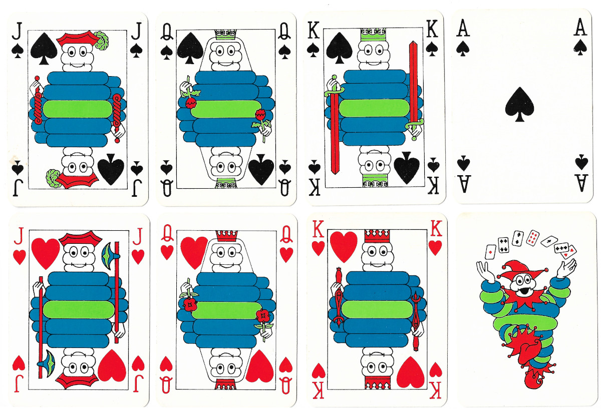 Michelin advertising playing cards made by Grimaud, France, 1972