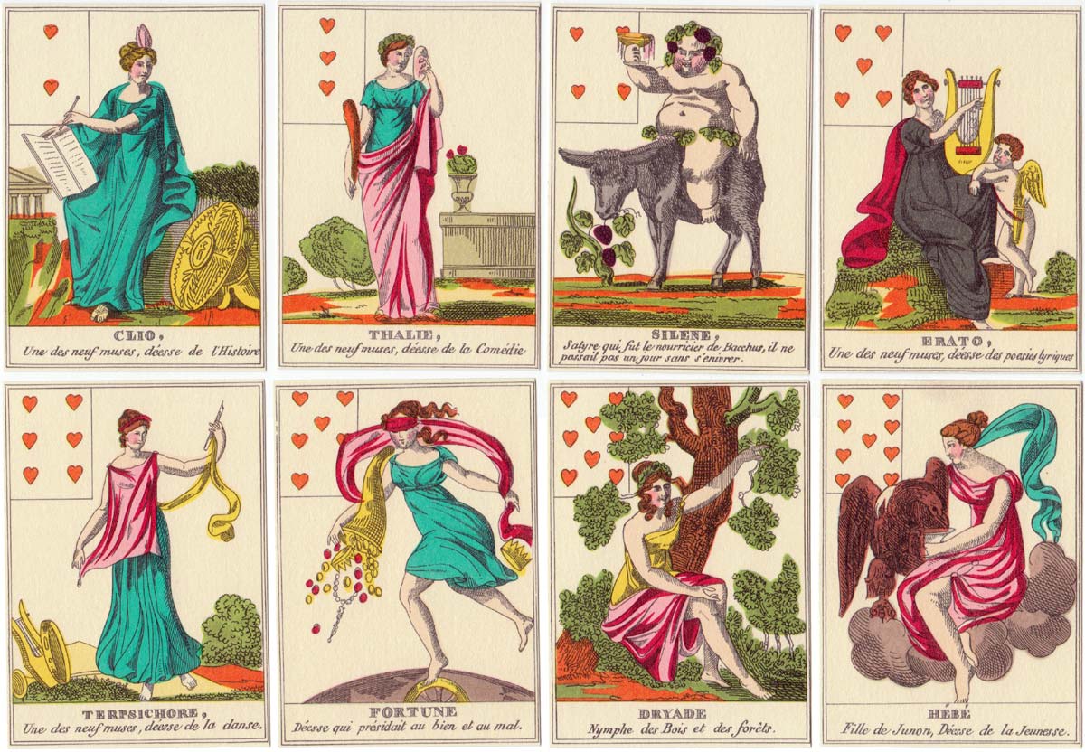 Jeu Mythologique (facsimile) 18th century pack by J M Simon, 1983