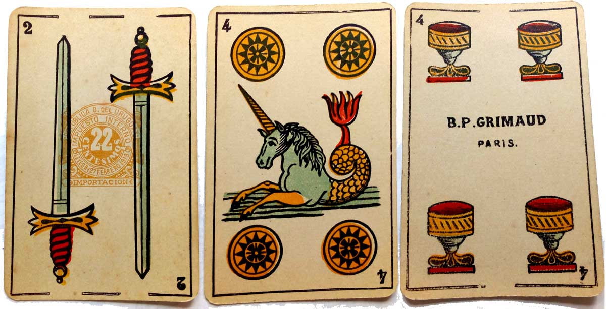 Parisian style Spanish deck by Grimaud for export to Uruguay