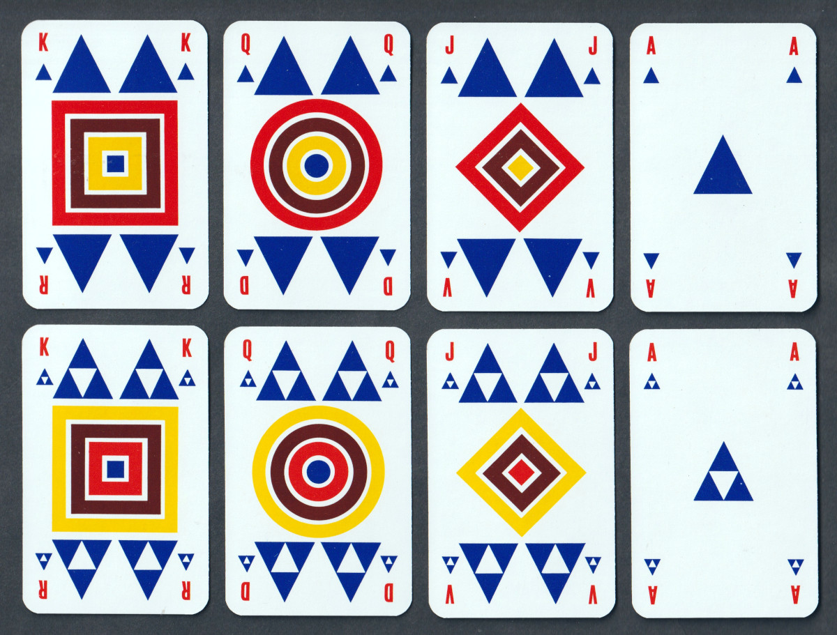 Pierre Cardin playing cards designed by Jean Garçon, printed by Grimaud, France, 1973