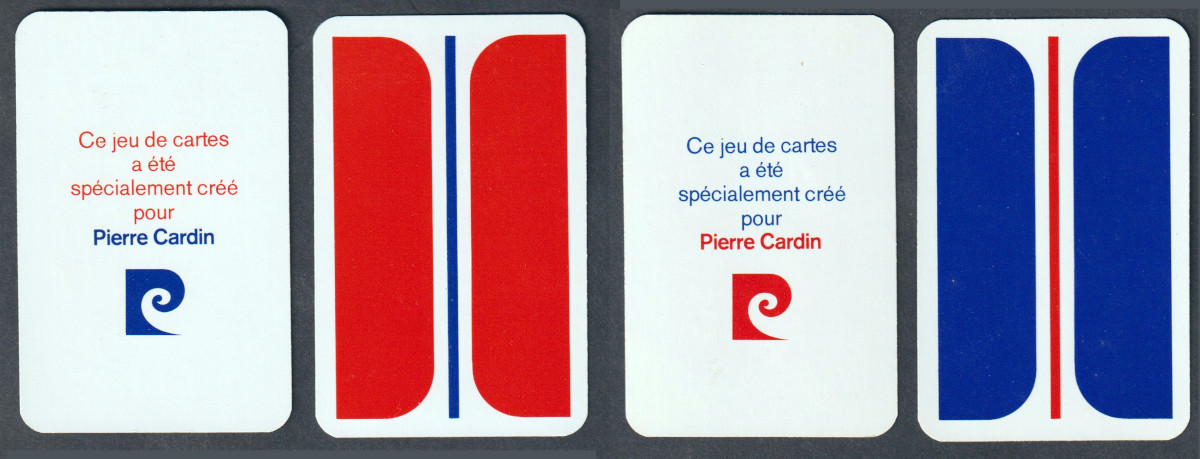Pierre Cardin playing cards designed by Jean Garçon, printed by Grimaud, France, 1973