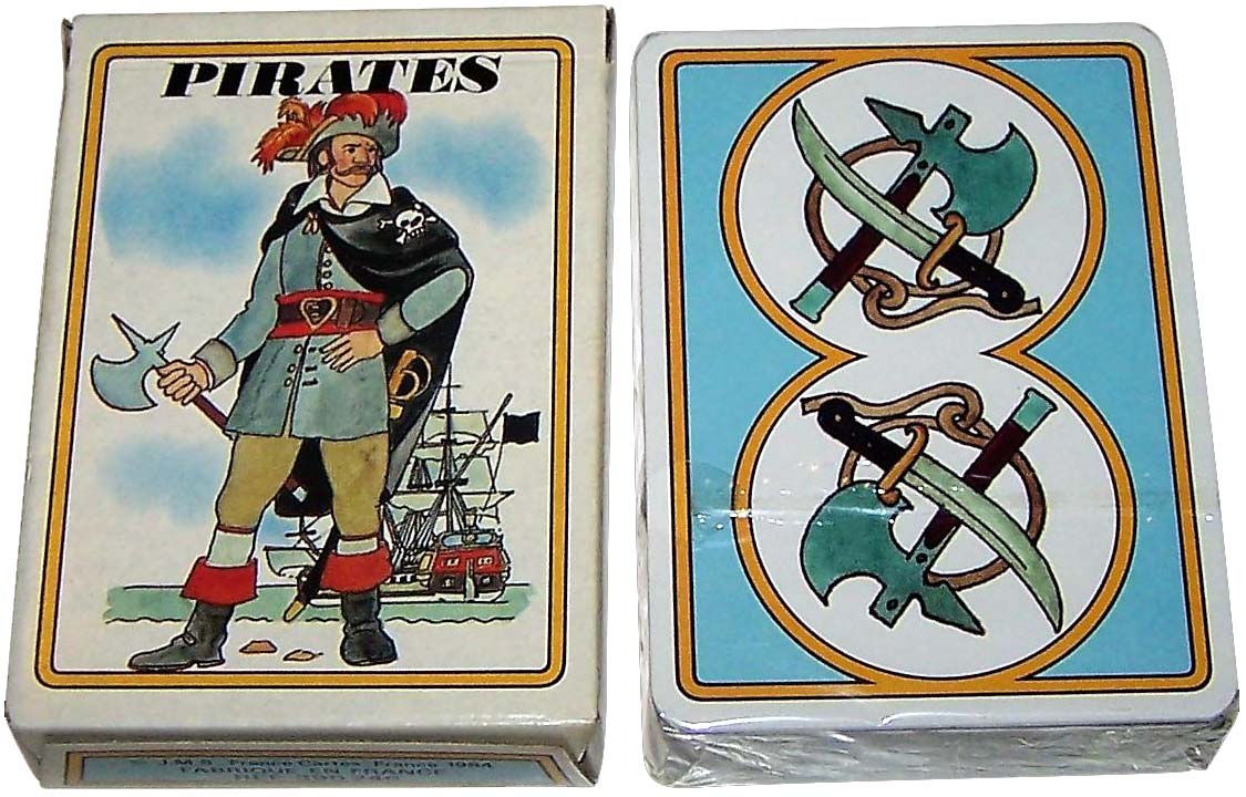 “Pirates” playing cards designed by Jean Bruneau, 1984