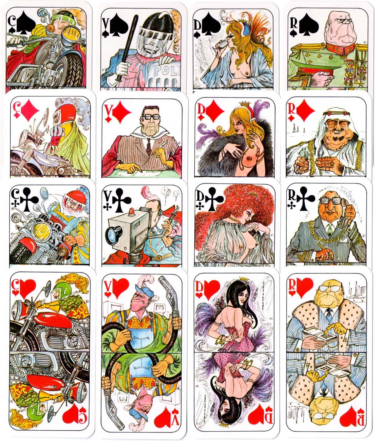 Tarot de l'An 2000 designed by Pino Zac, 1981