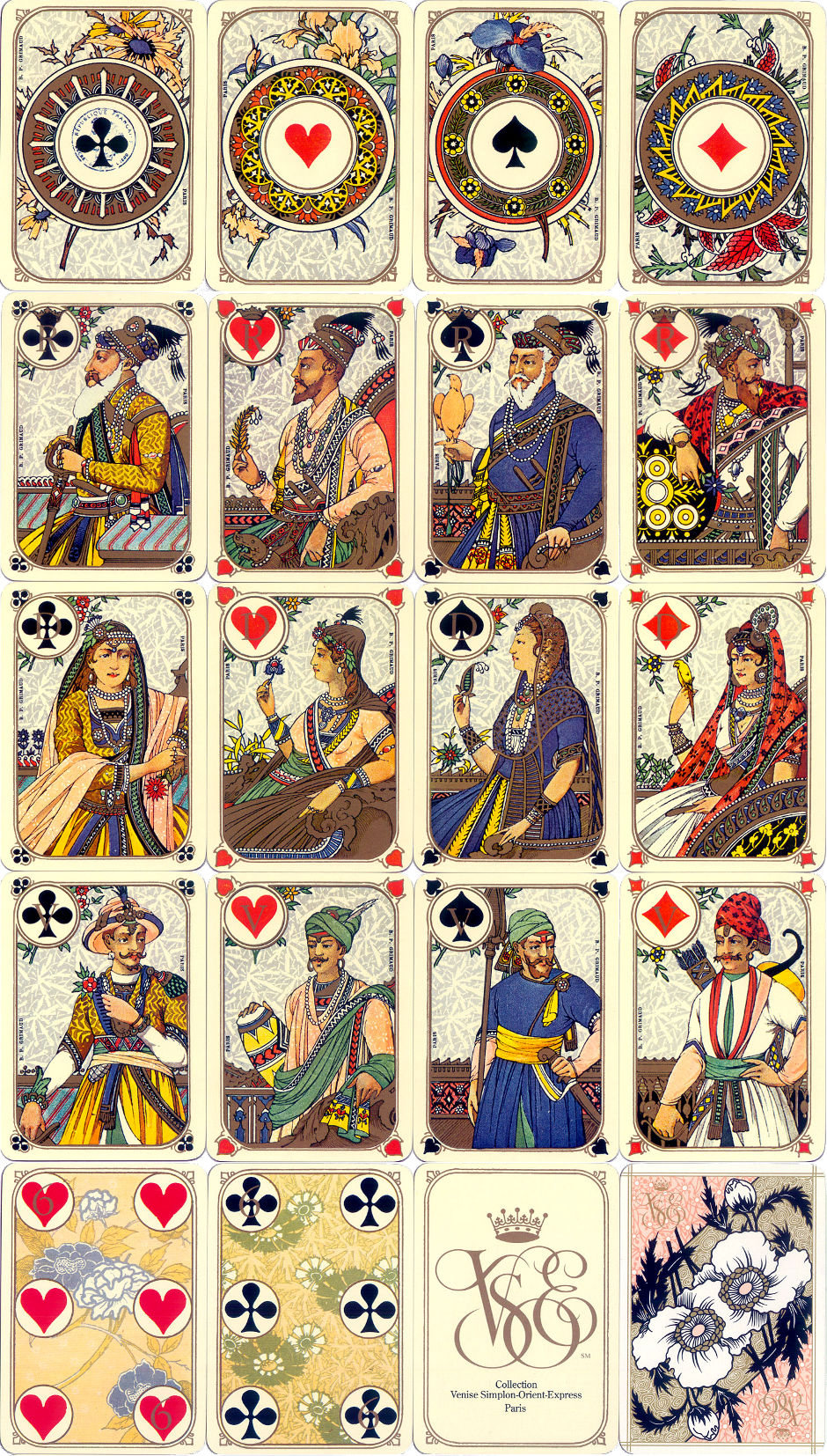 Venise-Simplon Orient Express Playing Cards produced by B.P. Grimaud, Paris