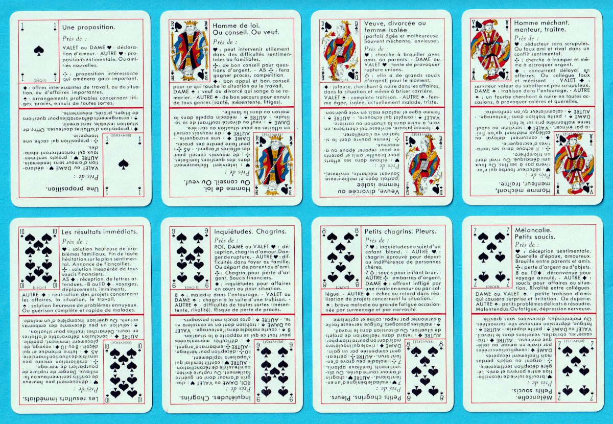 Cartes Oracle cartomantic pack by Boéchat Frères (later Héron S.A.), Mérignac, France, c.1960 onwards
