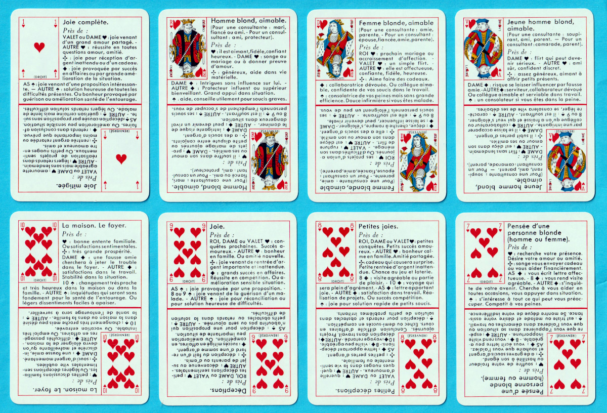 Cartes Oracle cartomantic pack by Boéchat Frères (later Héron S.A.), Mérignac, France, c.1960 onwards