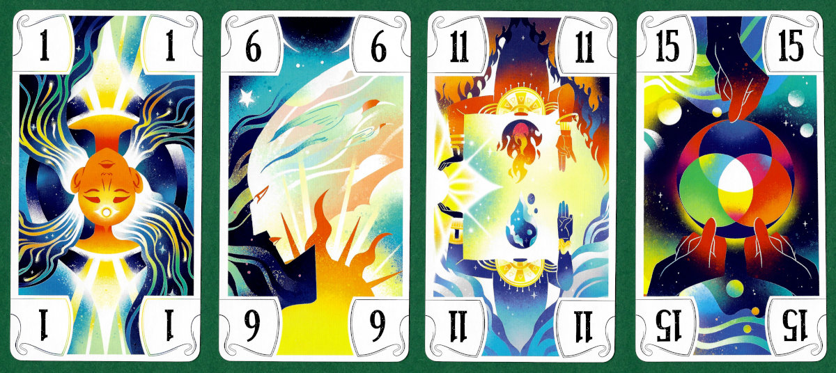 Modern French tarot deck designed by Charlène Ingouff and manufactured by IELLO Games, France, 2025