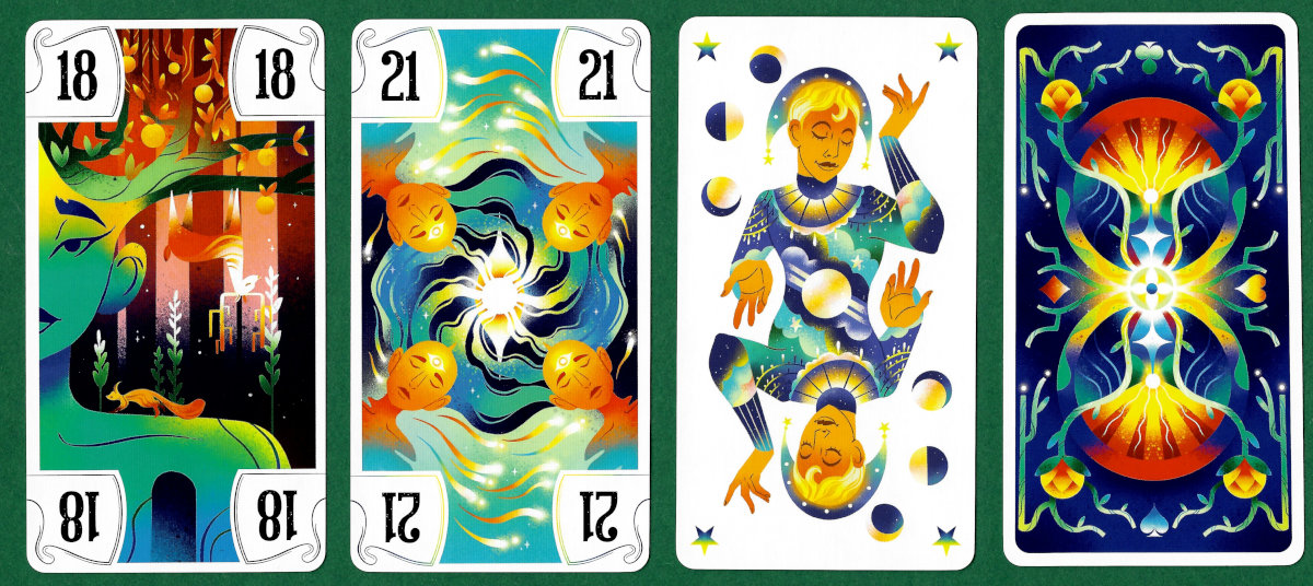 Modern French tarot deck designed by Charlène Ingouff and manufactured by IELLO Games, France, 2025