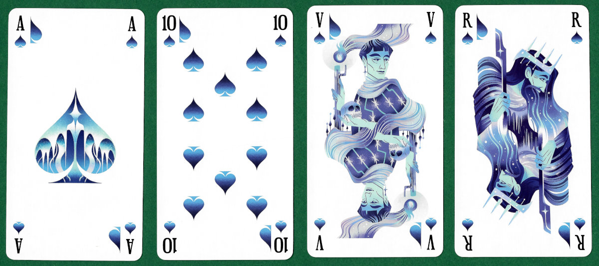 Modern French tarot deck designed by Charlène Ingouff and manufactured by IELLO Games, France, 2025