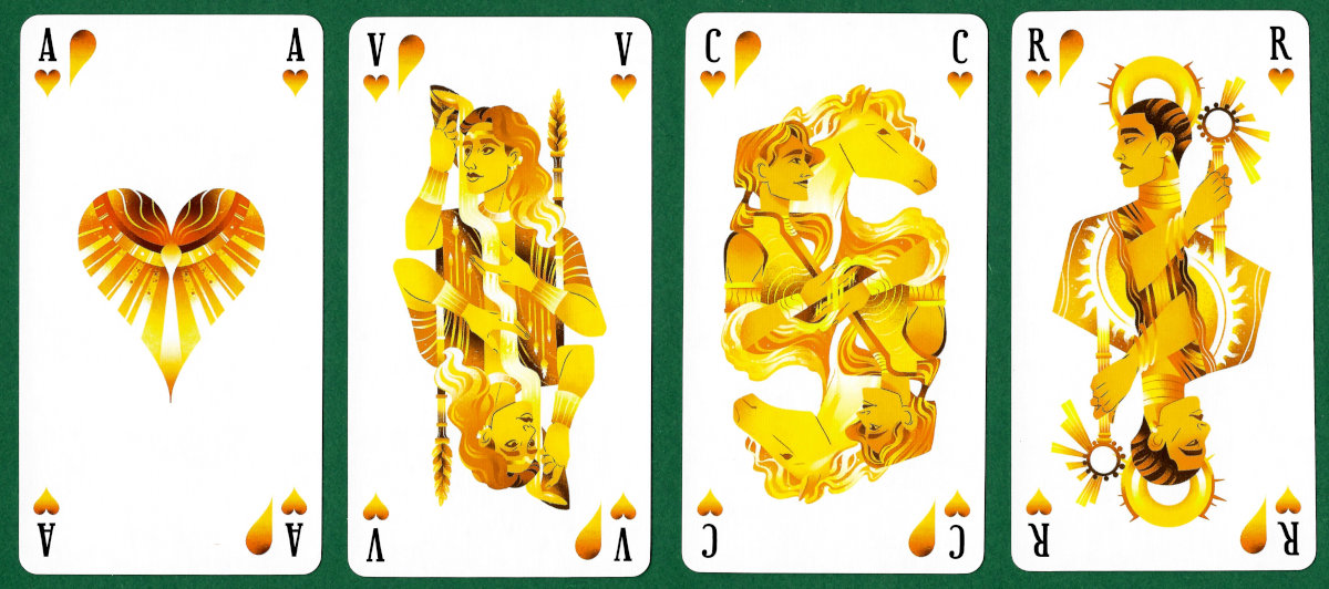 Modern French tarot deck designed by Charlène Ingouff and manufactured by IELLO Games, France, 2025