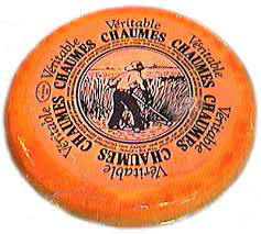 Véritable Chaumes cheese made in the French village of St Antoines