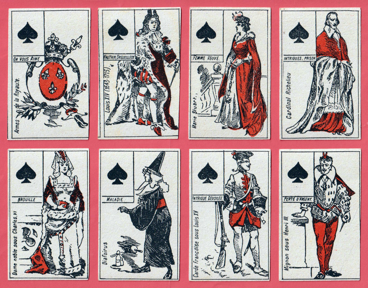 Fortune-telling cards published by David, Paris, and printed by A. Lelièvre, 8 Imp. de Lancry, Paris, France c.1895