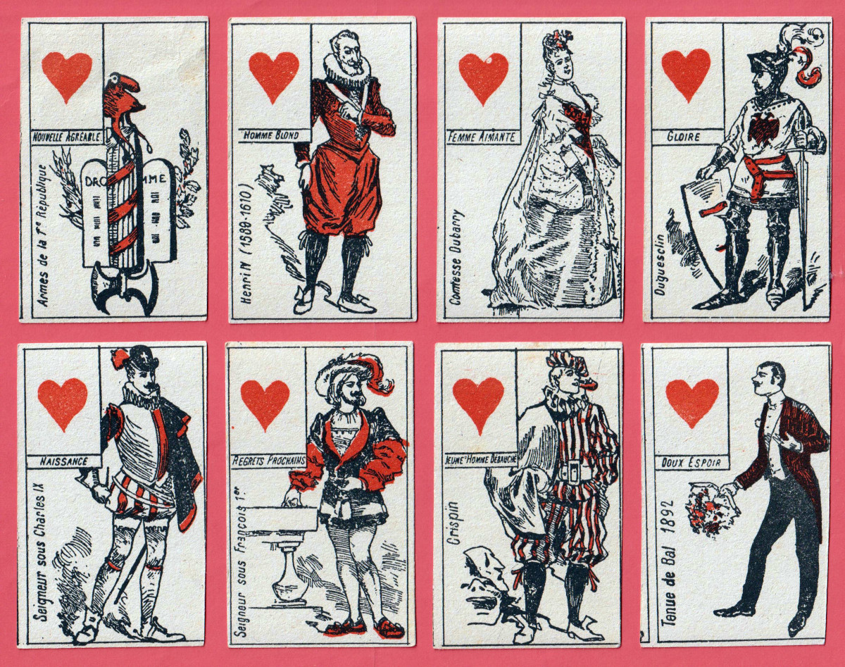 Fortune-telling cards published by David, Paris, and printed by A. Lelièvre, 8 Imp. de Lancry, Paris, France c.1895