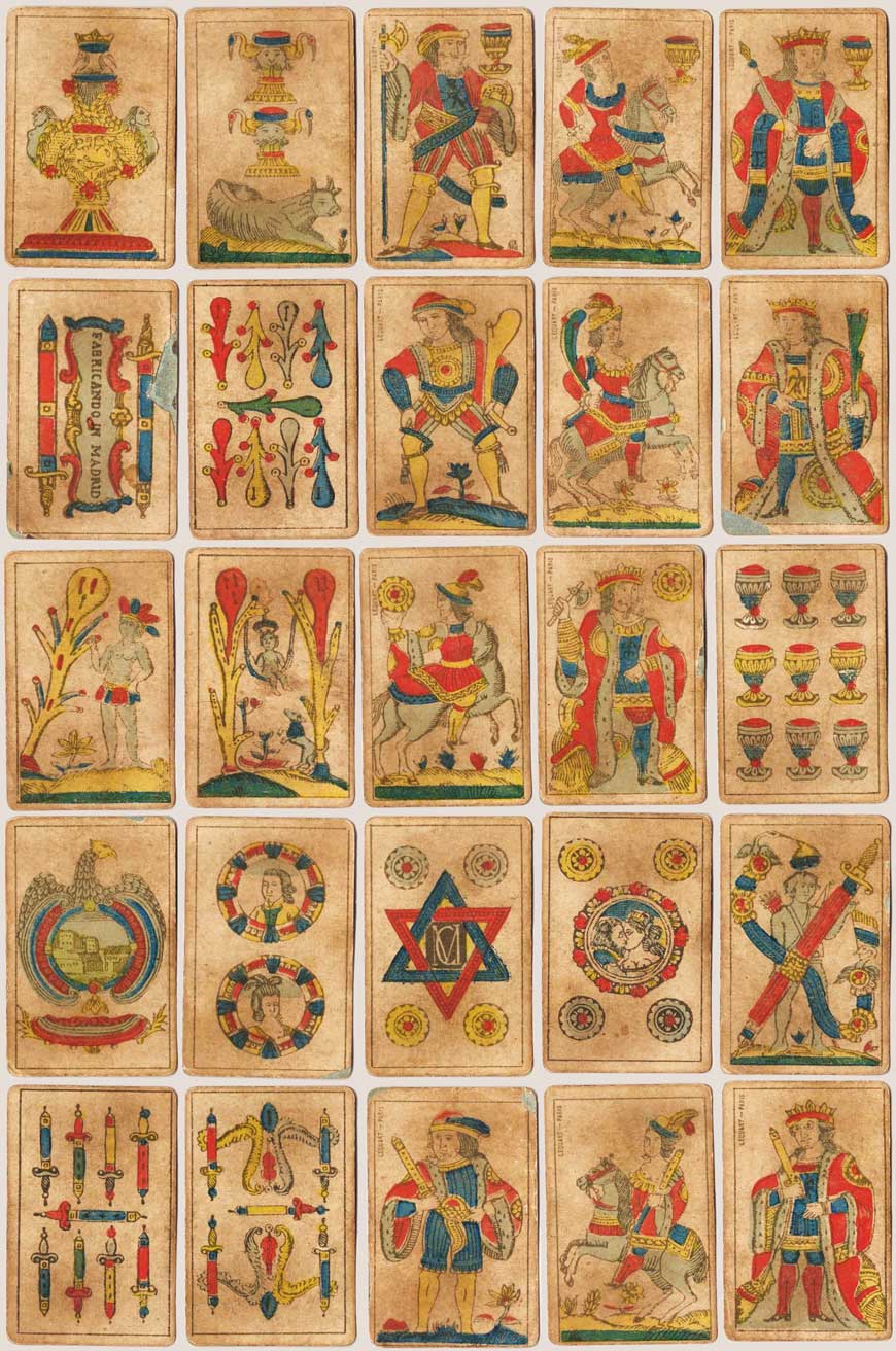 Spanish-suited Aluette cards by Lequart, Paris