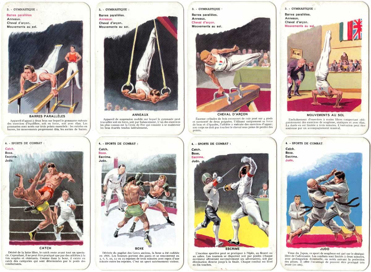 Les Sports quartet game designed by Paul Ordner, published by Fernand Nathan, c.1960