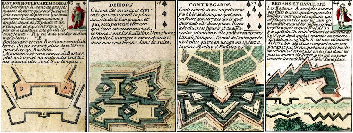 Le Jeu Des Fortifications designed by Gilles de la Boissière and manufactured by Jean Mariette, Paris, 1691