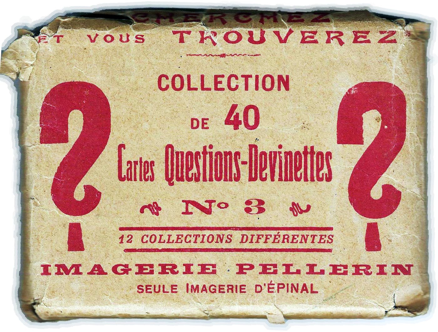 wrapper from “Questions & Answers” family game produced by Imagerie Pellerin, c.1840