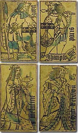 Four cards by Jean Personne, c.1495 Four cards by Jean Personne, c.1495