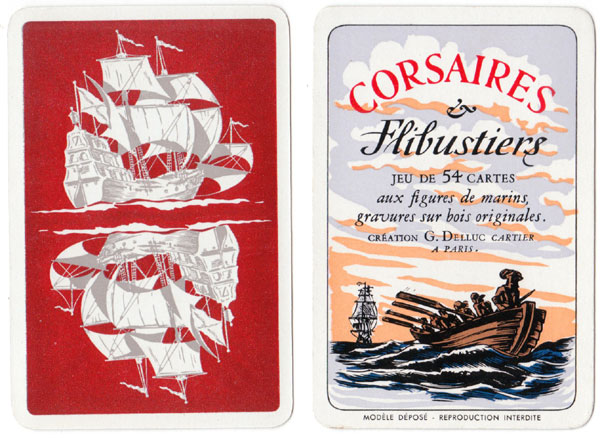 “Corsaires et Flibustiers” playing cards published by Éditions Philibert, Paris, 1958