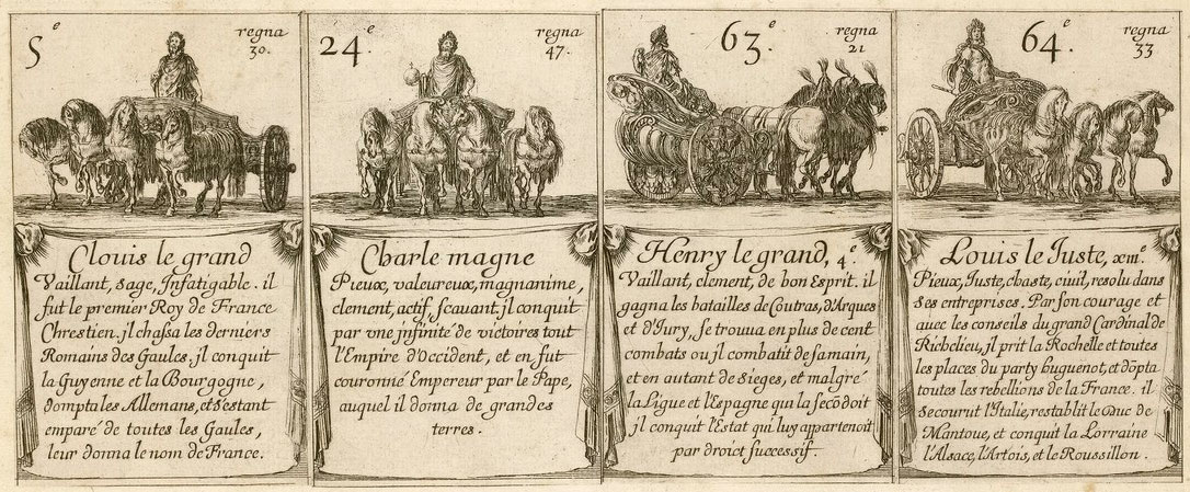 Cartes des Rois de France, Stefano della Bella (1610-1664), Bibliothèque Nationale de France