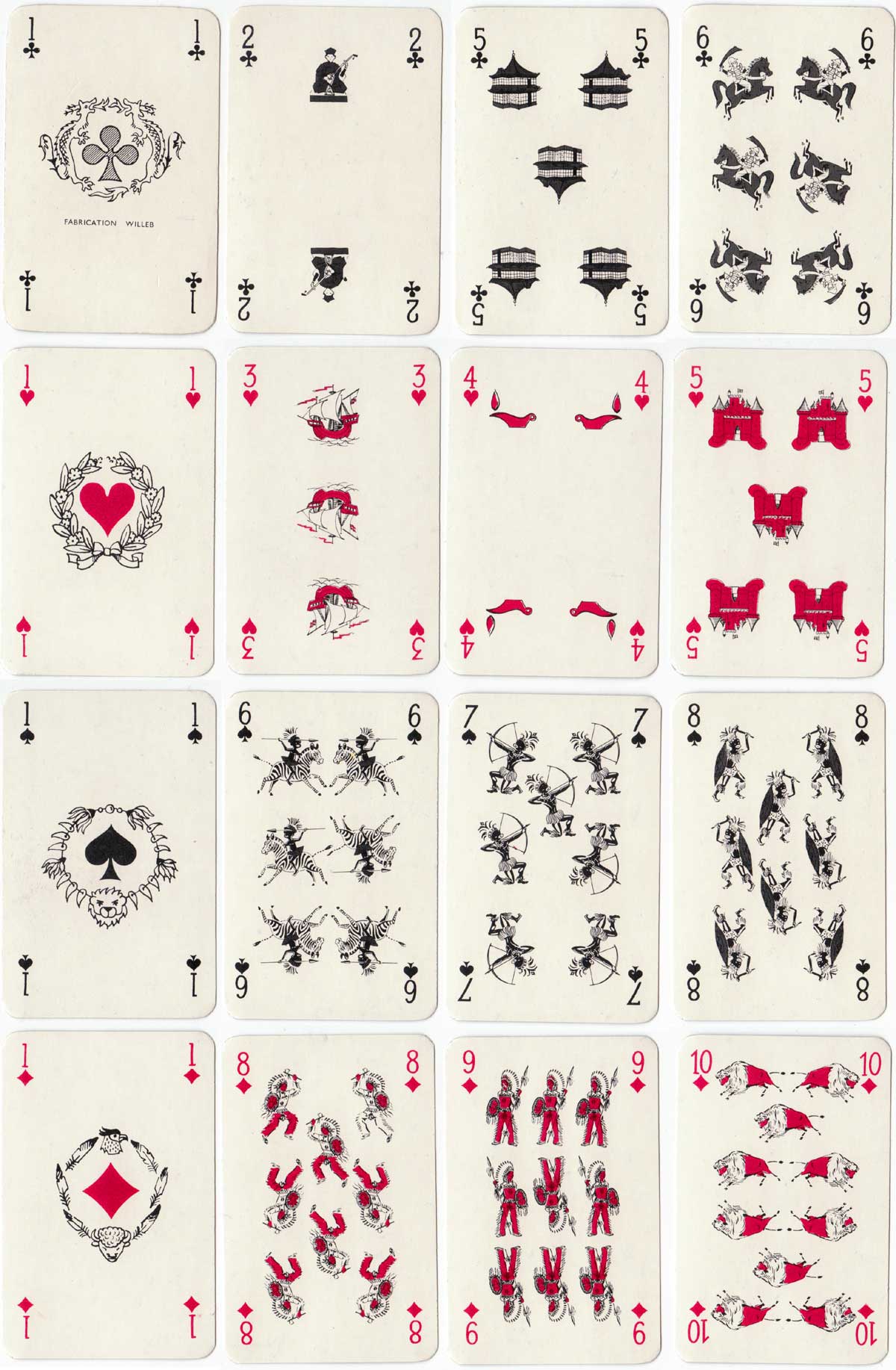 Jeu de Bataille card game published by Éditions Willeb, Paris