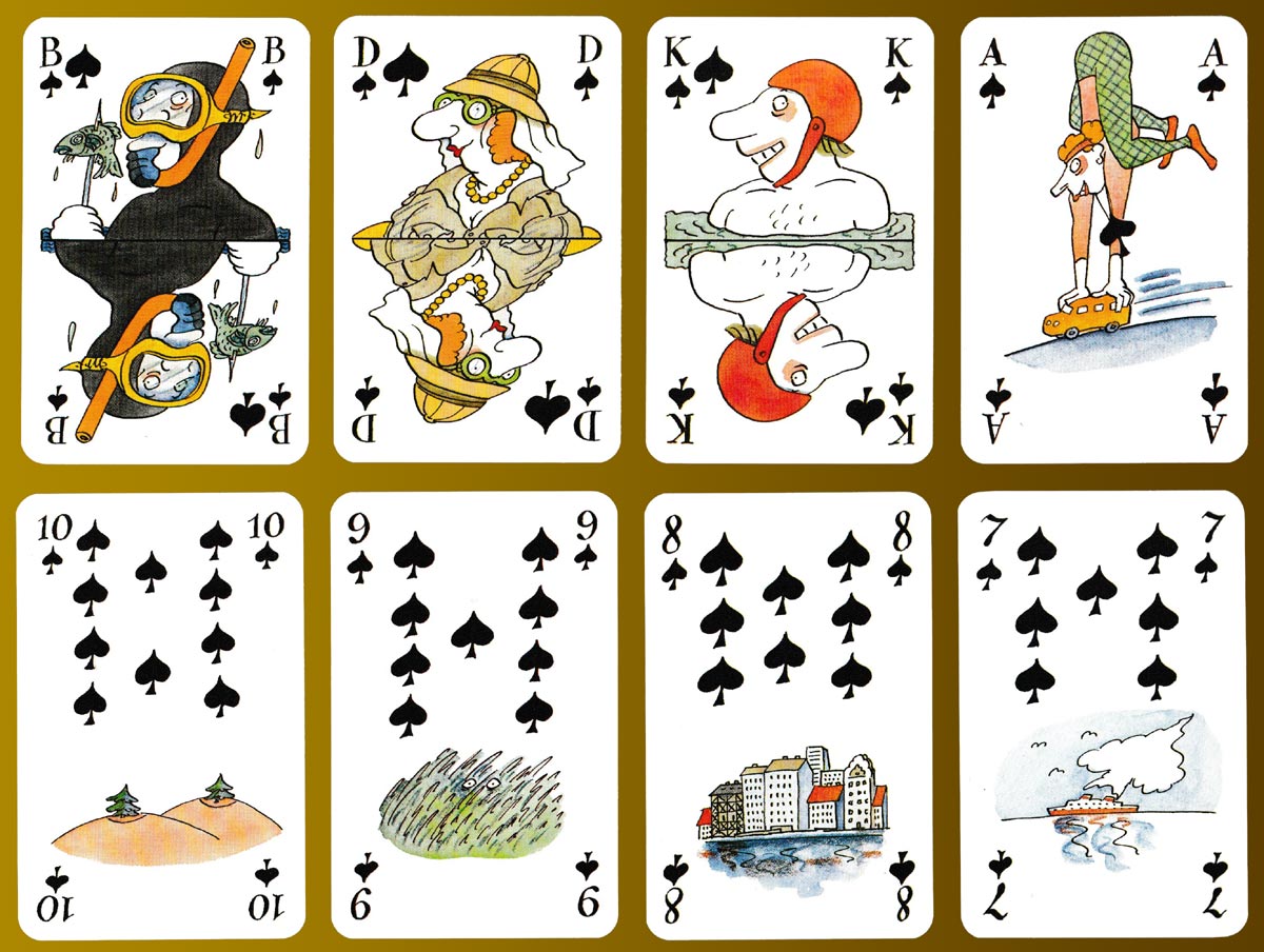 Bofinger’s Reise-Skat playing cards made by Altenburger Spielkartenfabrik, Altenburg, Germany, 1993